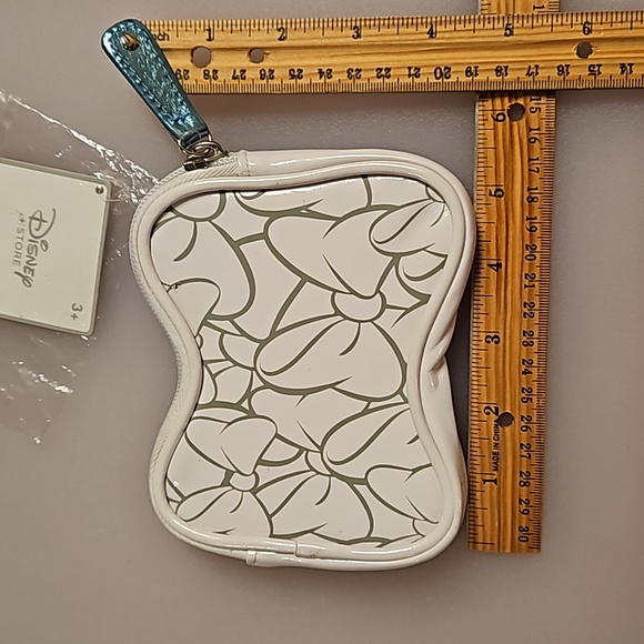 Minnie Mouse red glitter change purse cell keys cash NWT - Picture 2 of 6